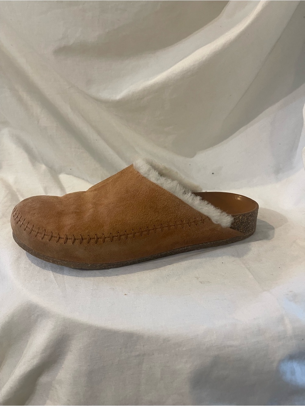 Jenny Kayne Suede Shearling Lined Mules